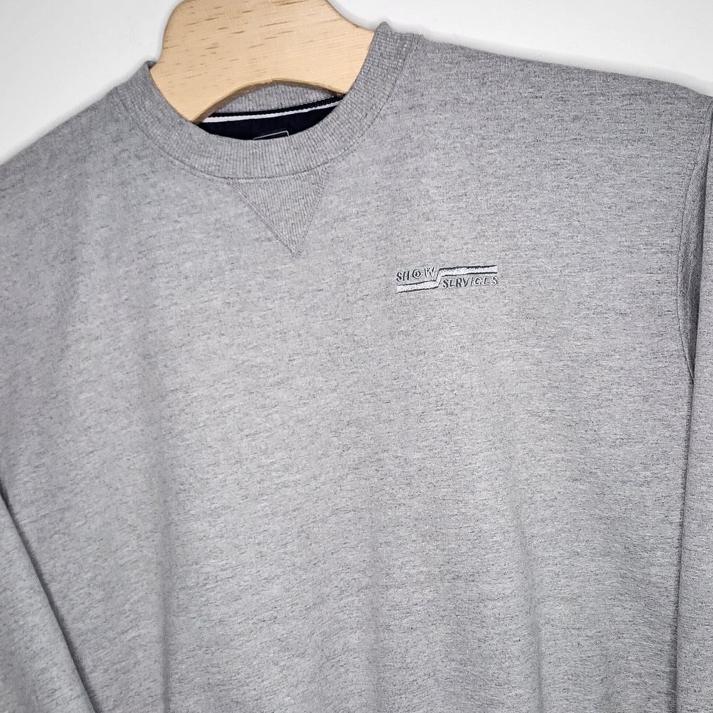 CHAMPION CREW NECK SWEATSHIRT MEN'S XL PULLOVER LOGO GRAY READ